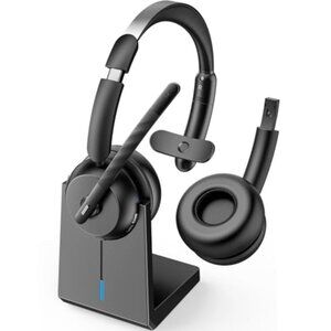 COSMUSIS Wireless Headset with Mic for Work Bluetooth 5.3 Headsets w. Microphone